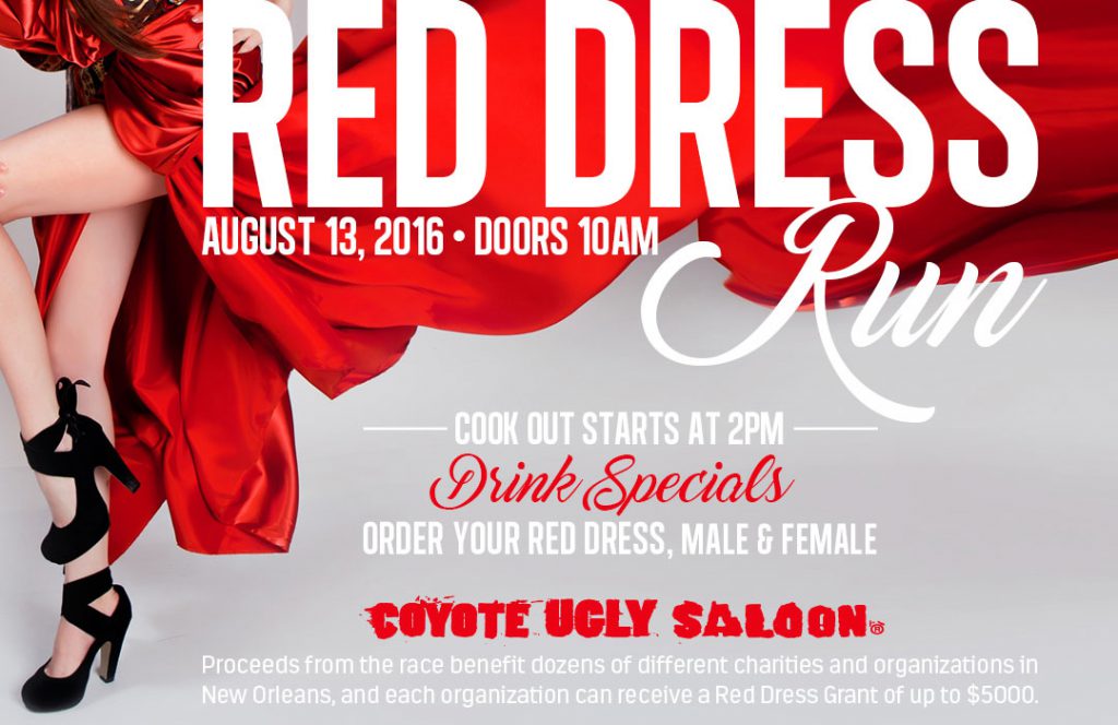 Red Dress Run Coyote Ugly Saloon