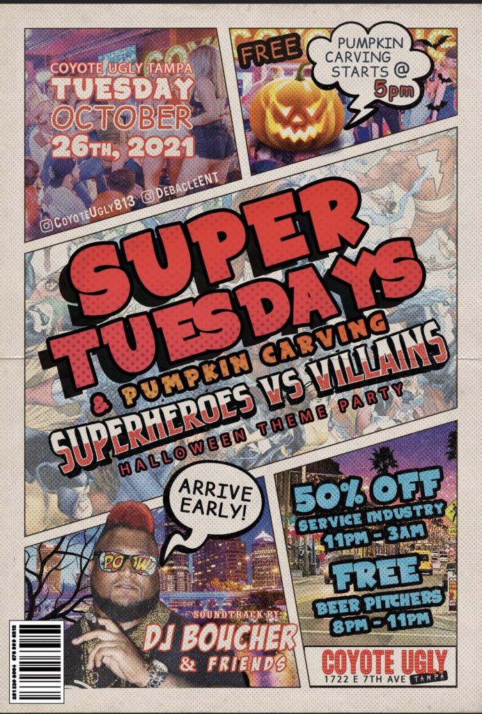 Superheroes vs. Villains Halloween Theme Party in Tampa on October 26, 2021