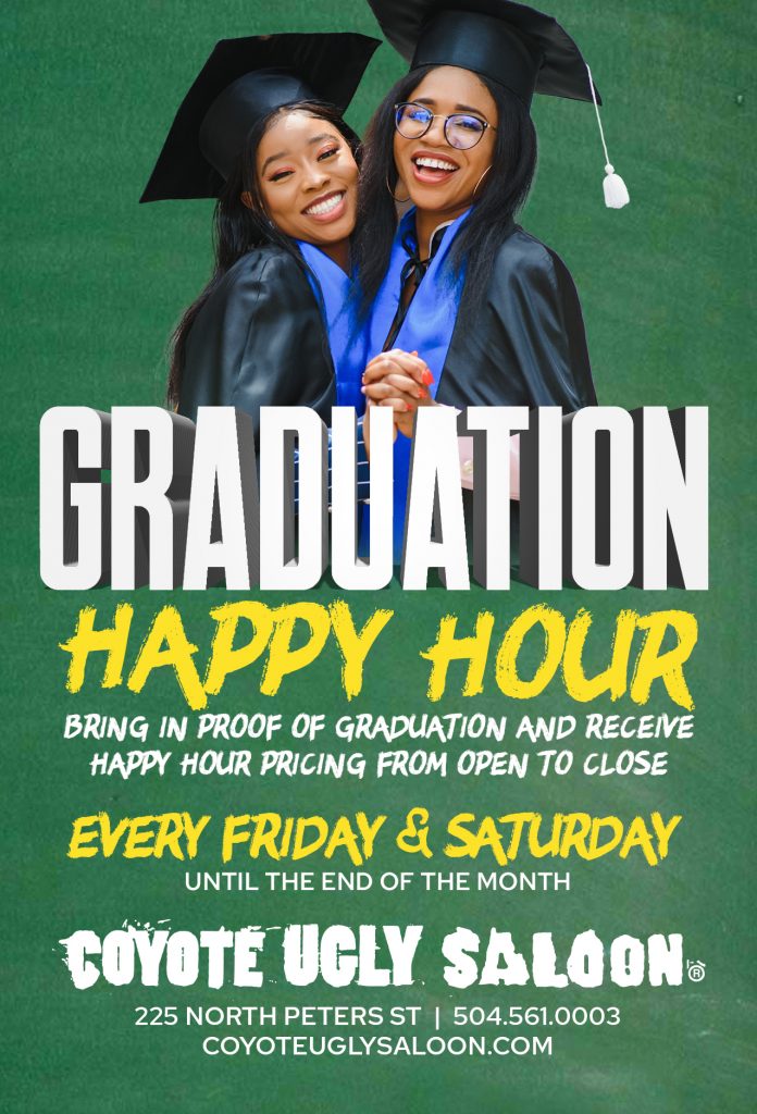 Graduation Happy Hour in New Orleans on May 28, 2022