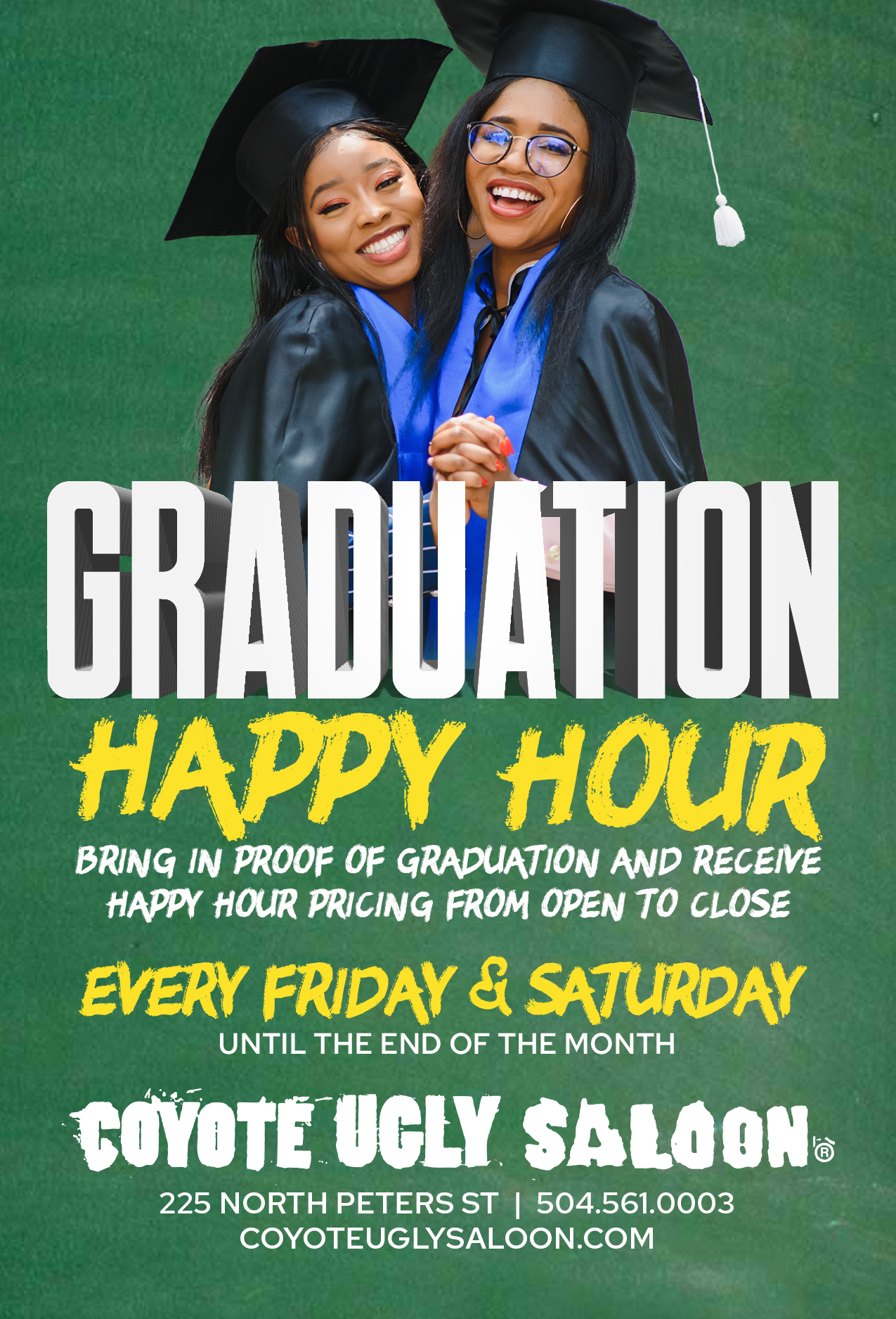 Graduation Happy Hour in New Orleans on May 20, 2022