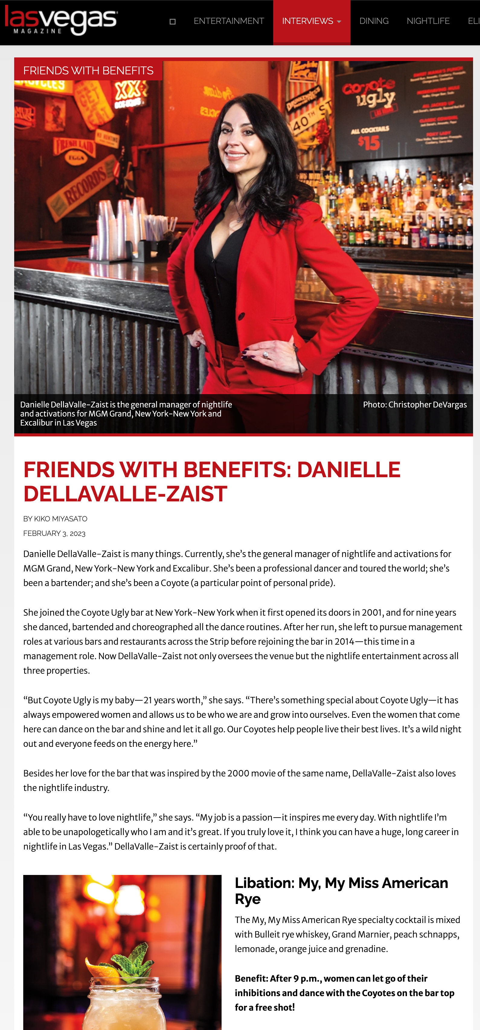 FRIENDS WITH BENEFITS: DANIELLE DELLAVALLE-ZAIST
