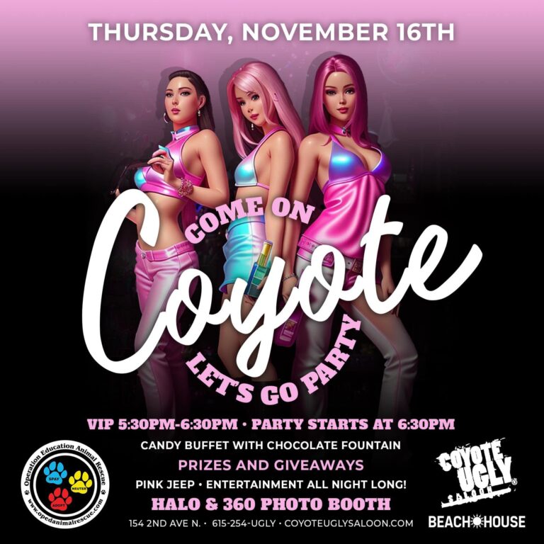 Nashville: 19 Year Anniversary – Come On Coyote, Let’s Go Party: November 16, 2023