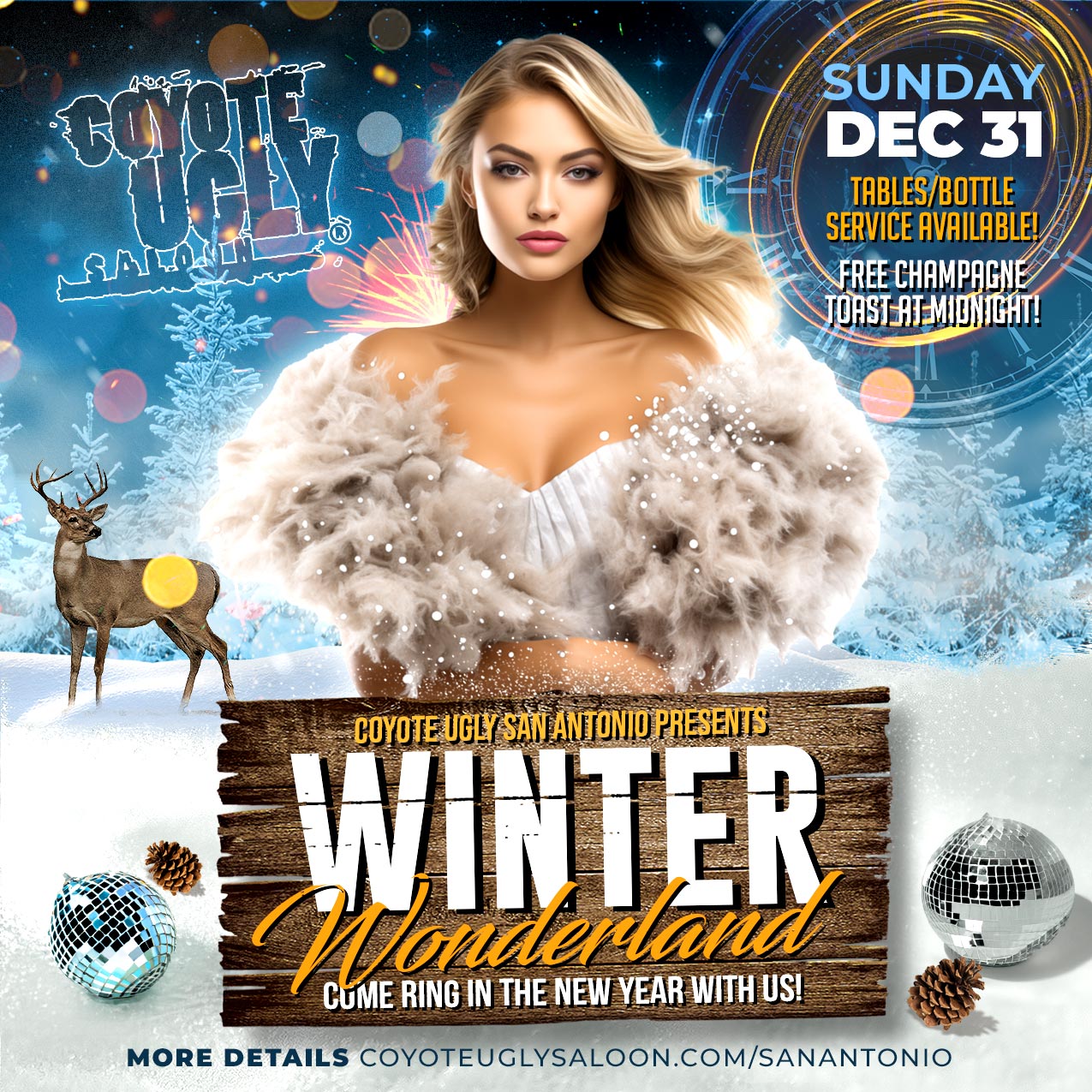 San Antonio: New Year’s Eve – Winter Wonderland: December 31, 2023