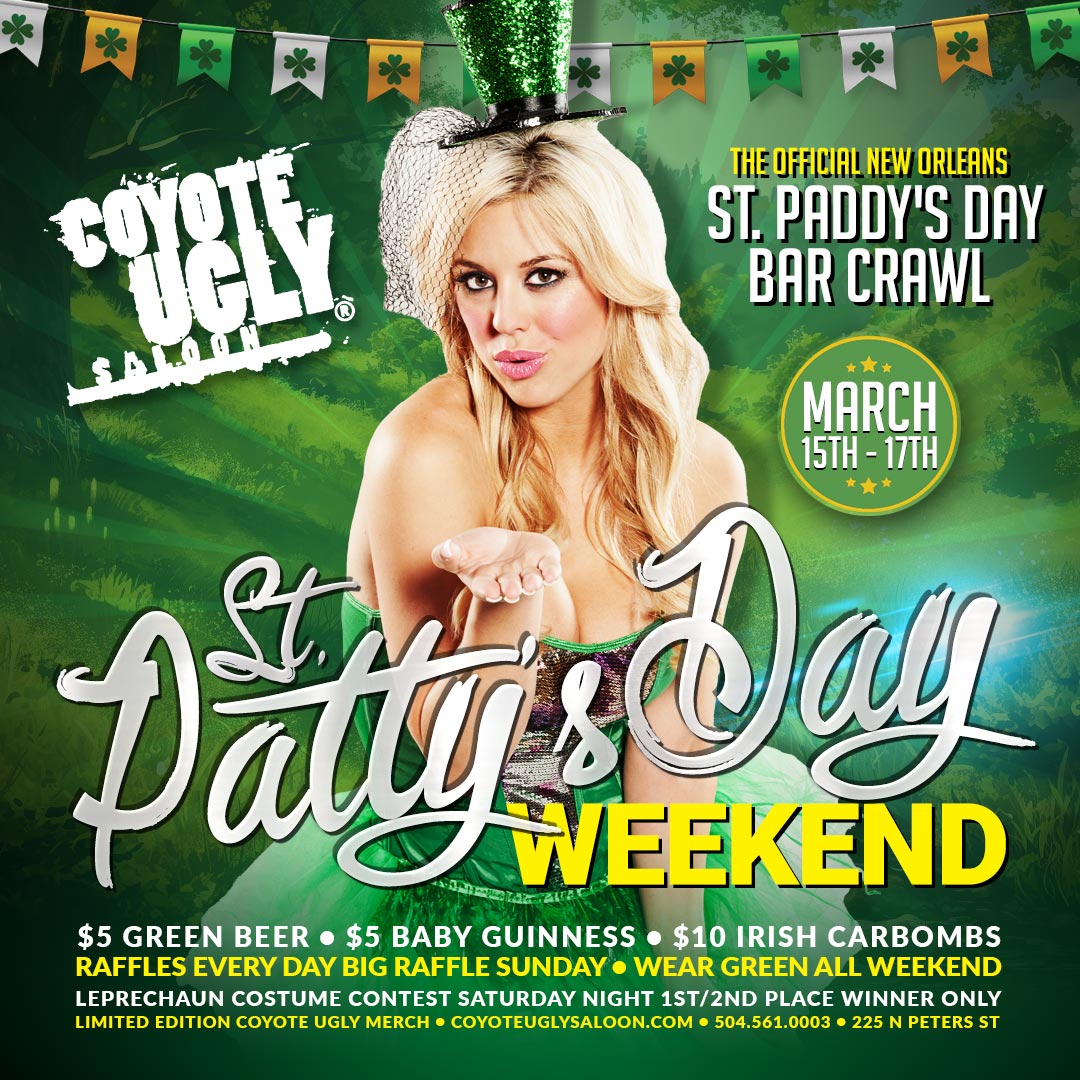 New Orleans: St. Patty’s Day Weekend: March 15, 2024